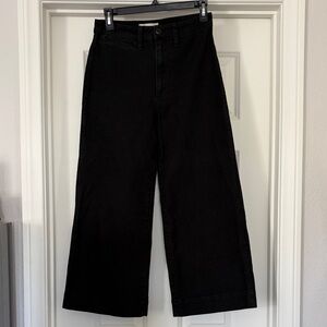 Madewell Black Emmett Wide Leg Pants